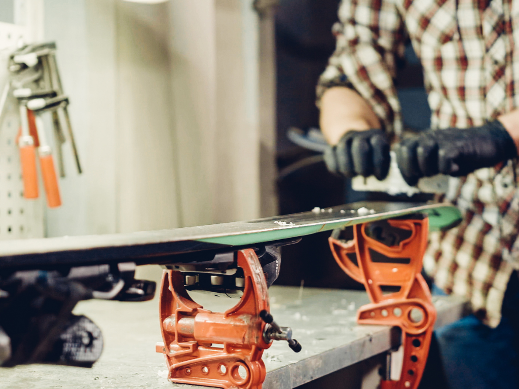 scraping skis for Winter ski and Workshop Outside Sports wanaka and queesntown